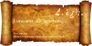 Luncanu Ágoston névjegykártya